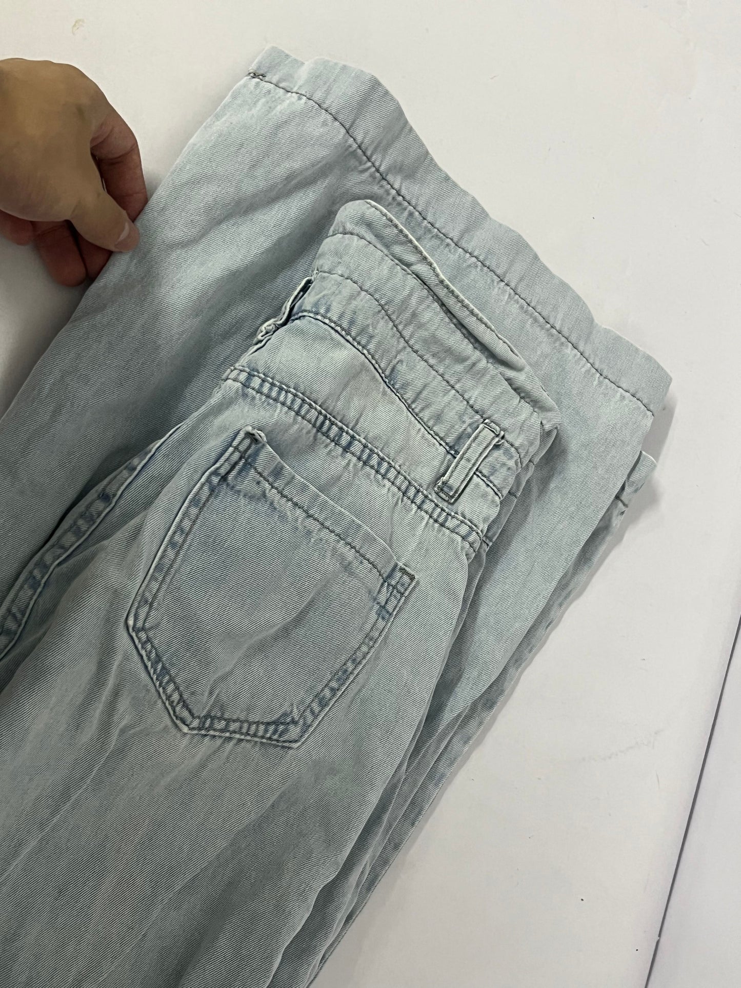 Eurypterid Jeans Light Blue Washed Drawstring Jeans - A Dual Fusion of Comfort and Trend, Redefining Your Daily Dressing Style