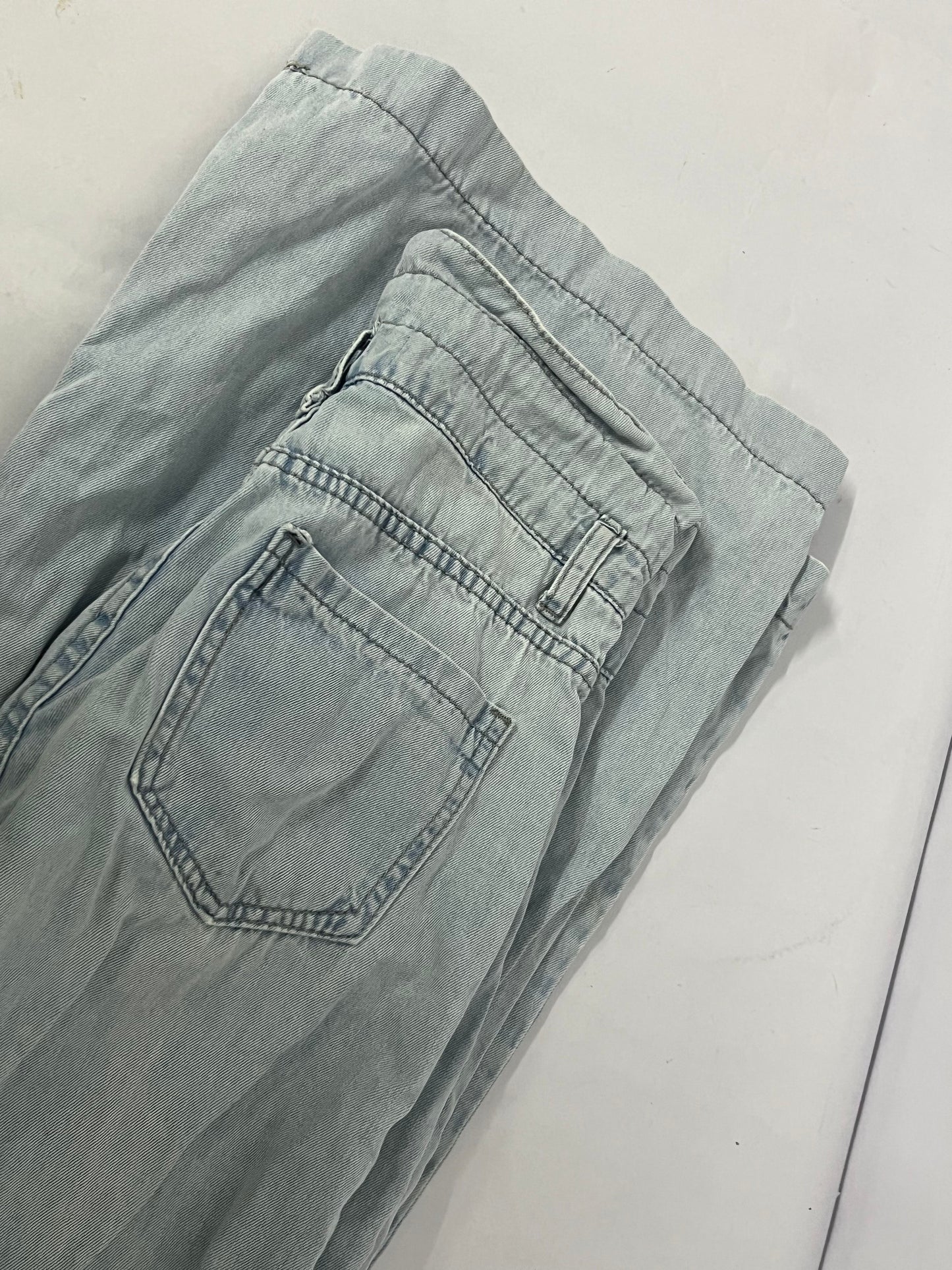 Eurypterid Jeans Light Blue Washed Drawstring Jeans - A Dual Fusion of Comfort and Trend, Redefining Your Daily Dressing Style