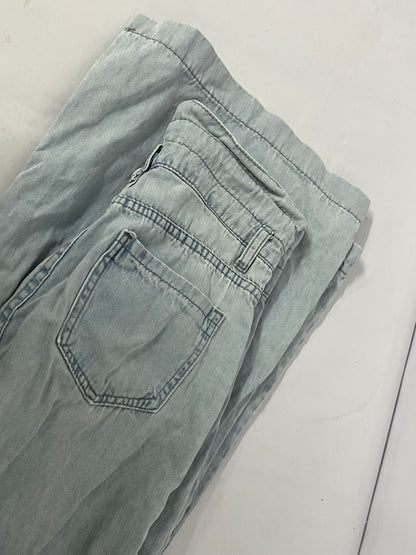 Eurypterid Jeans Light Blue Washed Drawstring Jeans - A Dual Fusion of Comfort and Trend, Redefining Your Daily Dressing Style