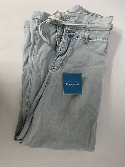 Eurypterid Jeans Light Blue Washed Drawstring Jeans - A Dual Fusion of Comfort and Trend, Redefining Your Daily Dressing Style