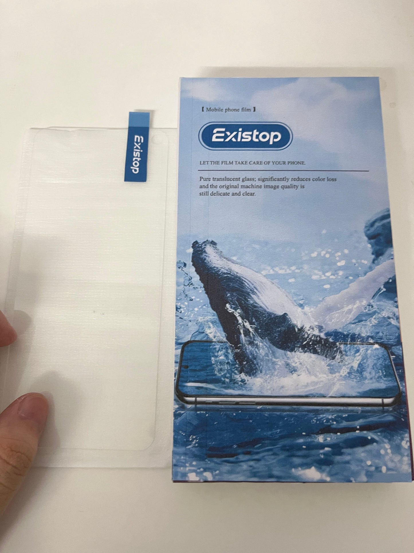 Existop Pure Translucent HD Screen Protector - Let Your Screen Shine Like a Whale Leaping Through Waves
