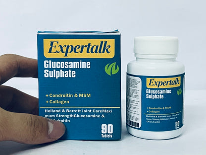 Expertalk Glucosamine MSM – Vegan Joint Flexibility & Mobility Supplement – Vegetarian Glucosamine Without Shellfish – Supports Joint Function – Third-Party Tested – (90 Capsules)
