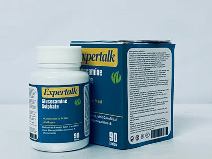 Expertalk Glucosamine MSM – Vegan Joint Flexibility & Mobility Supplement – Vegetarian Glucosamine Without Shellfish – Supports Joint Function – Third-Party Tested – (90 Capsules)