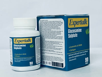 Expertalk Glucosamine MSM – Vegan Joint Flexibility & Mobility Supplement – Vegetarian Glucosamine Without Shellfish – Supports Joint Function – Third-Party Tested – (90 Capsules)