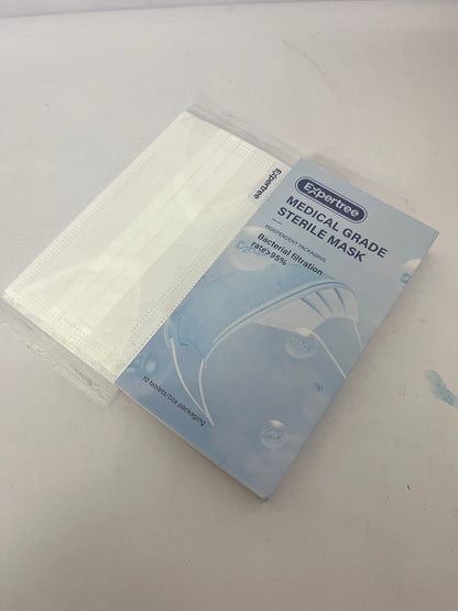 Expertree Disposable Face Masks, 3-Ply ASTM Level 3 Medical Grade, FSA/HSA Eligible, Breathable & Comfortable for Allergy/Sun Protection, 10 Pack White