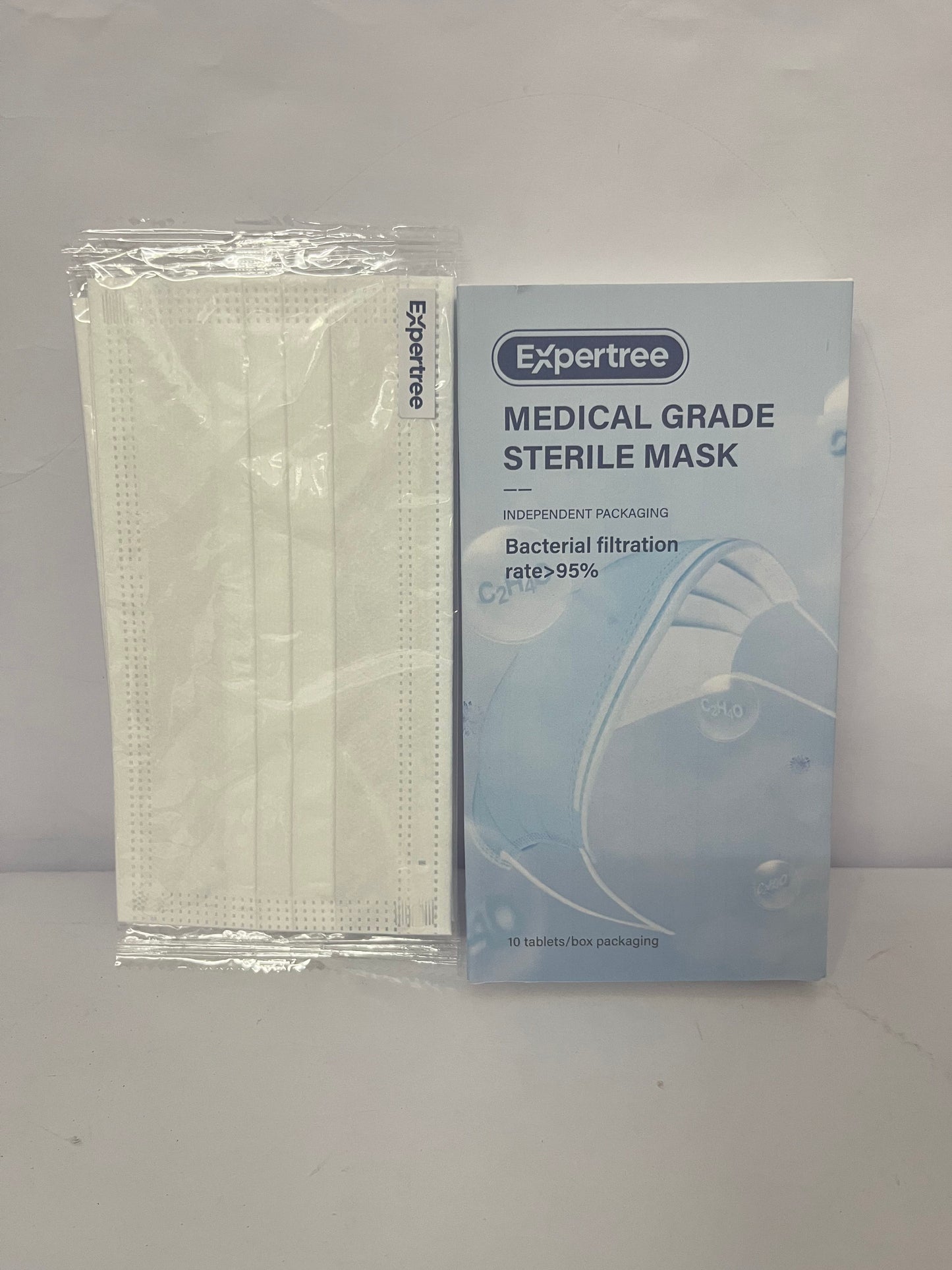 Expertree Disposable Face Masks, 3-Ply ASTM Level 3 Medical Grade, FSA/HSA Eligible, Breathable & Comfortable for Allergy/Sun Protection, 10 Pack White