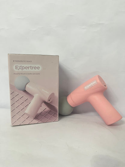 Expertree Mini Massage Gun - Portable Muscle Therapy Deep Tissue Percussion Massager for Athletes, Pain Relief & Recovery, Quiet Technology, 6 Attachments, for Men & Women, Pink