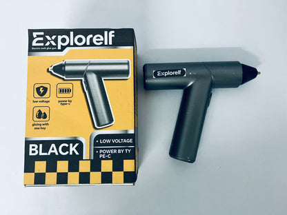 Explorelf Cordless Hot adhesive Gun, High Temperature, 50% More Power - Sturdily Bonds Metal, Wood, Ceramics, Leather & Other Strong Materials