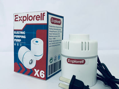 Explorelf Electric Pump for Vacuum Storage Bags Travel Vacuum Pump for Various Vacuum Seal Bags Portable Vacpack Air Pump for Compression Clothing Blanket Luggage