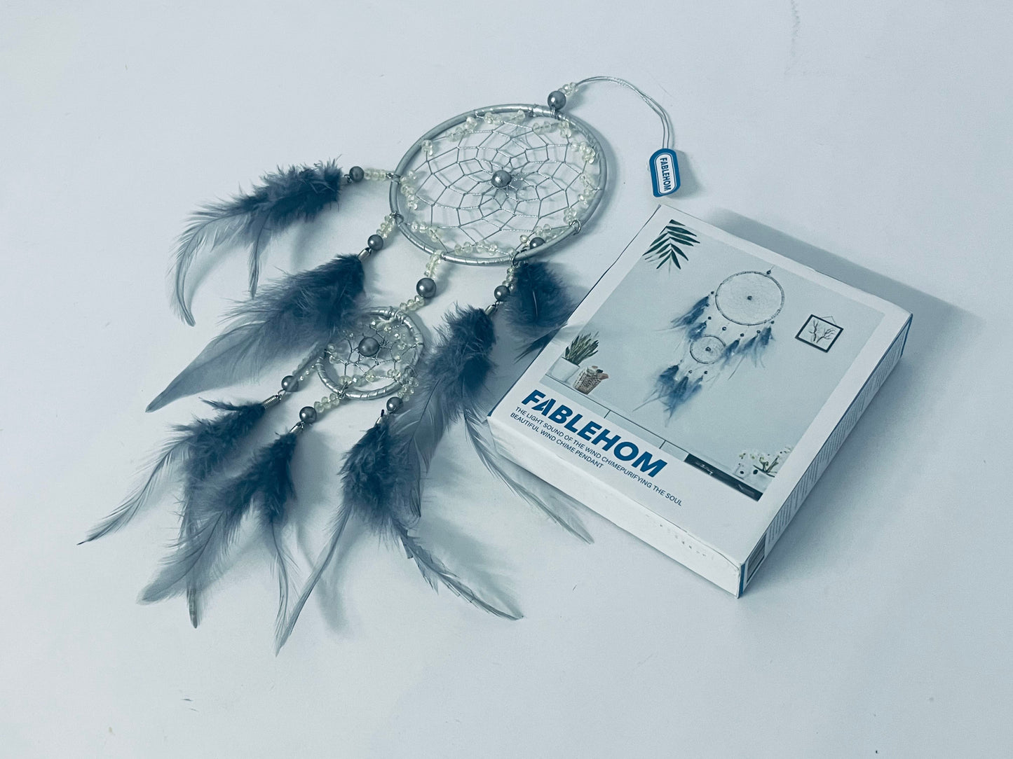 FABLEHOM Dream Catcher Girls Handmade Dream Catcher Feather Dream Catcher Wall Hanging Woven in Bohemian Style Craft