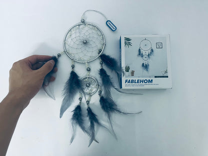 FABLEHOM Dream Catcher Girls Handmade Dream Catcher Feather Dream Catcher Wall Hanging Woven in Bohemian Style Craft