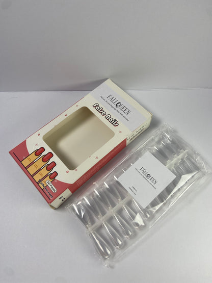 FALLQUEEN False nails Clear Long Stiletto Nail Tips for Manicure Salon DIY Nail Art