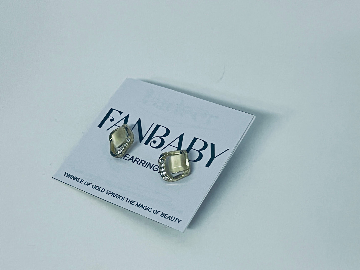 FANBABY Ear studs Geometric Cat's Eye Stone Earrings Luxury Design Shiny & Eye-Catching A Personal Expression of Ear Charm