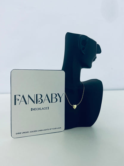 FANBABY Golden Heart Necklace Minimalist & Exquisite Niche Design A Romantic Expression of Neck Tenderness