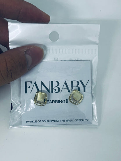 FANBABY Ear studs Geometric Cat's Eye Stone Earrings Luxury Design Shiny & Eye-Catching A Personal Expression of Ear Charm