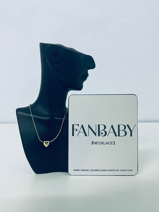 FANBABY Golden Heart Necklace Minimalist & Exquisite Niche Design A Romantic Expression of Neck Tenderness