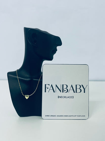 FANBABY Golden Heart Necklace Minimalist & Exquisite Niche Design A Romantic Expression of Neck Tenderness