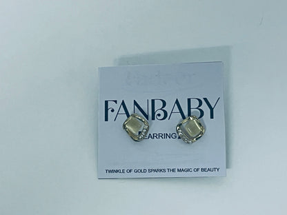 FANBABY Ear studs Geometric Cat's Eye Stone Earrings Luxury Design Shiny & Eye-Catching A Personal Expression of Ear Charm