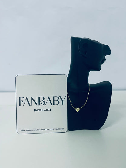 FANBABY Golden Heart Necklace Minimalist & Exquisite Niche Design A Romantic Expression of Neck Tenderness