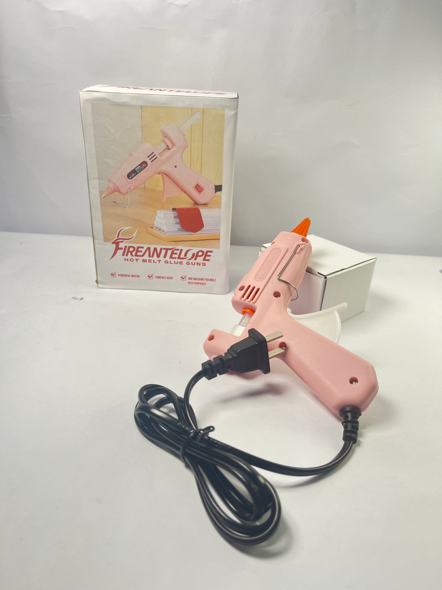 FIREANTELOPE Hot Glue Gun Kit with 40 Glue Sticks and Anti-Scalding Nozzles, Fast Preheating Mini Hot Melt Gun Set for Crafts, DIY Arts, Class Projects, School, Home Repairs - Multicolors