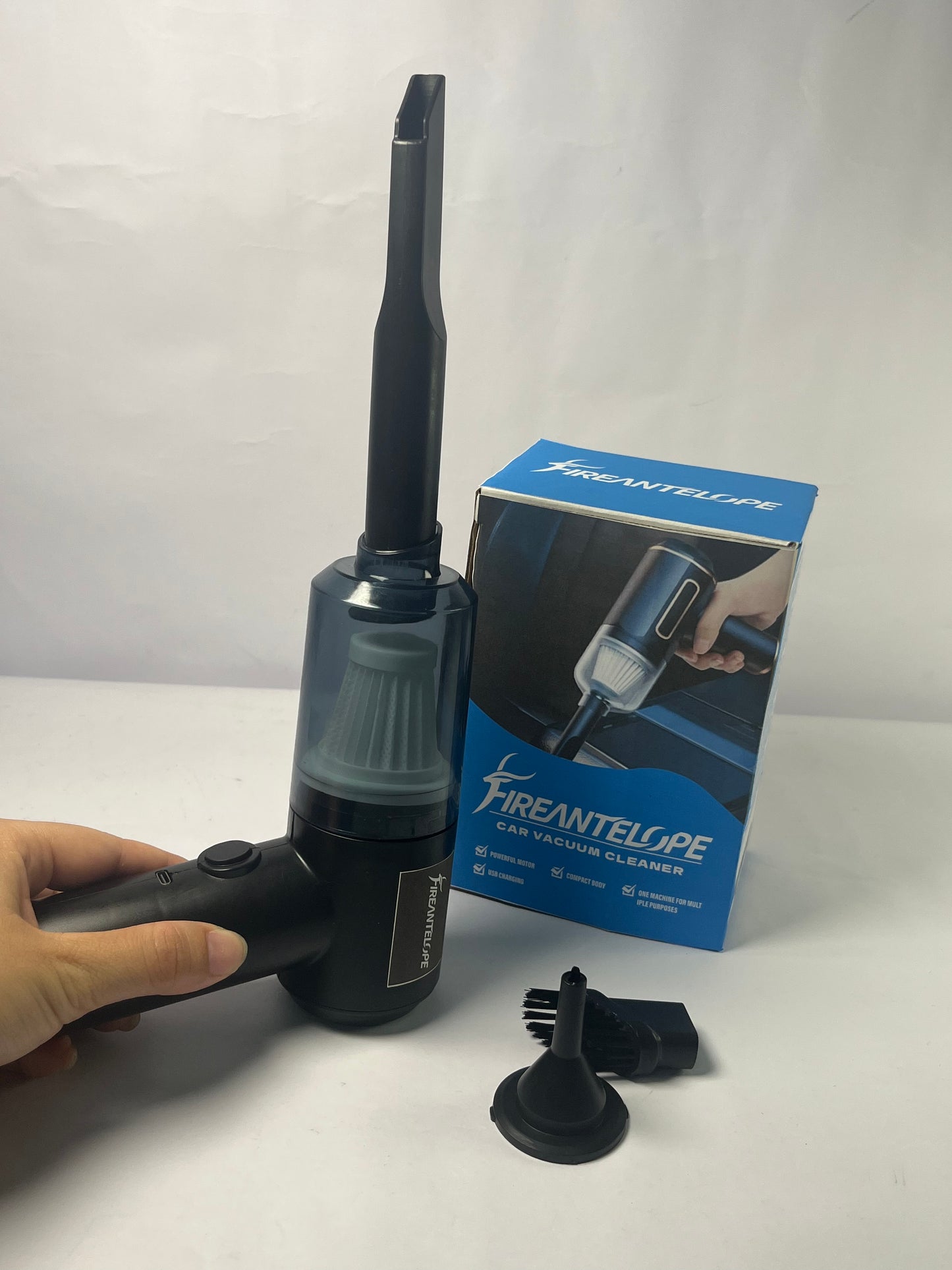 FIREANTELOPE Air Duster - Computer Vacuum Cleaner - for Keyboard Cleaning- Cordless Canned Air- Powerful - Energy-Efficient