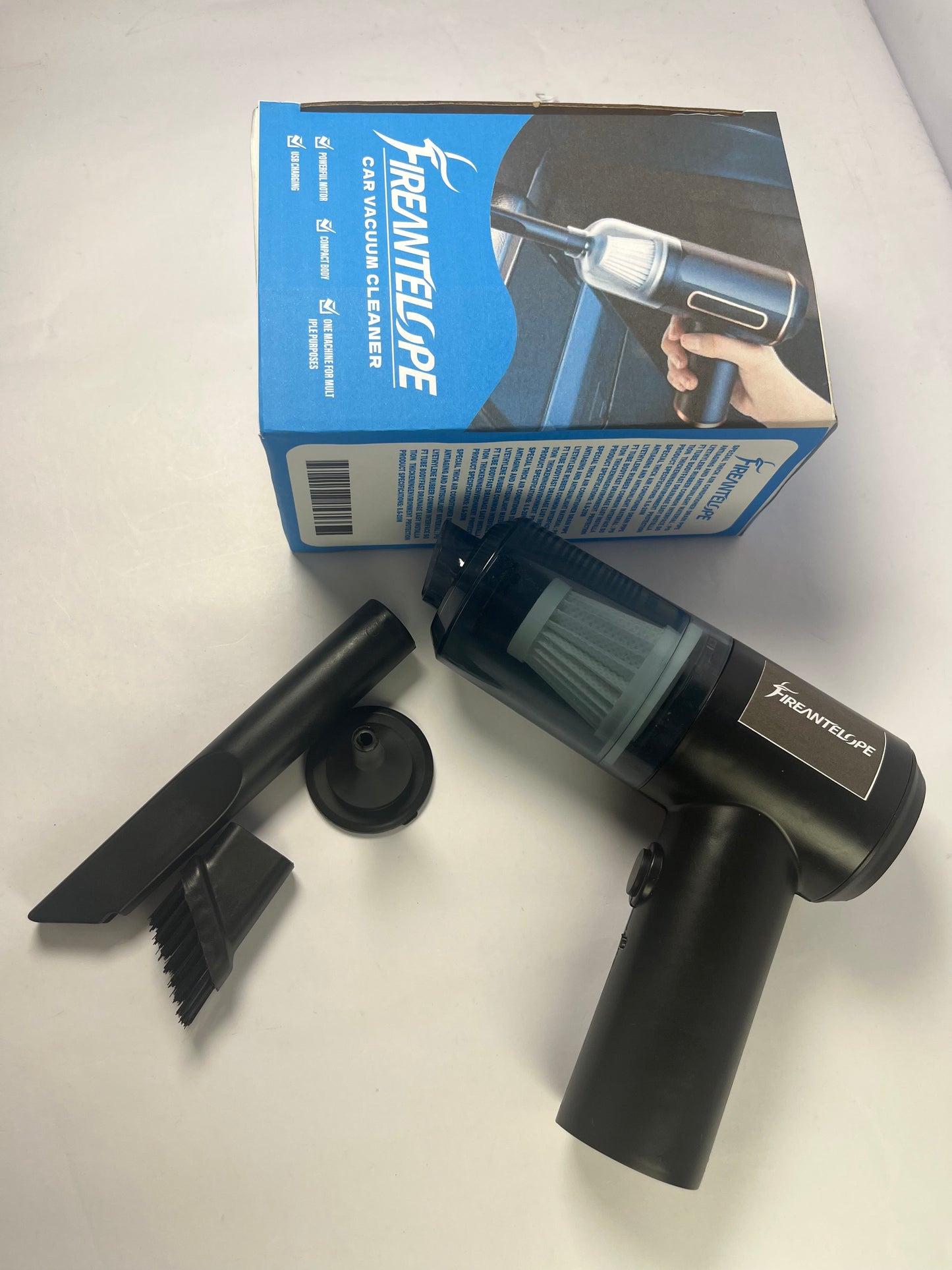 FIREANTELOPE Air Duster - Computer Vacuum Cleaner - for Keyboard Cleaning- Cordless Canned Air- Powerful - Energy-Efficient