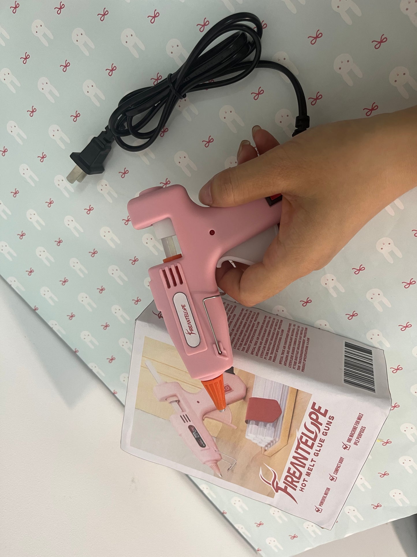 FIREANTELOPE Hot Glue Gun Kit with 40 Glue Sticks and Anti-Scalding Nozzles, Fast Preheating Mini Hot Melt Gun Set for Crafts, DIY Arts, Class Projects, School, Home Repairs - Multicolors
