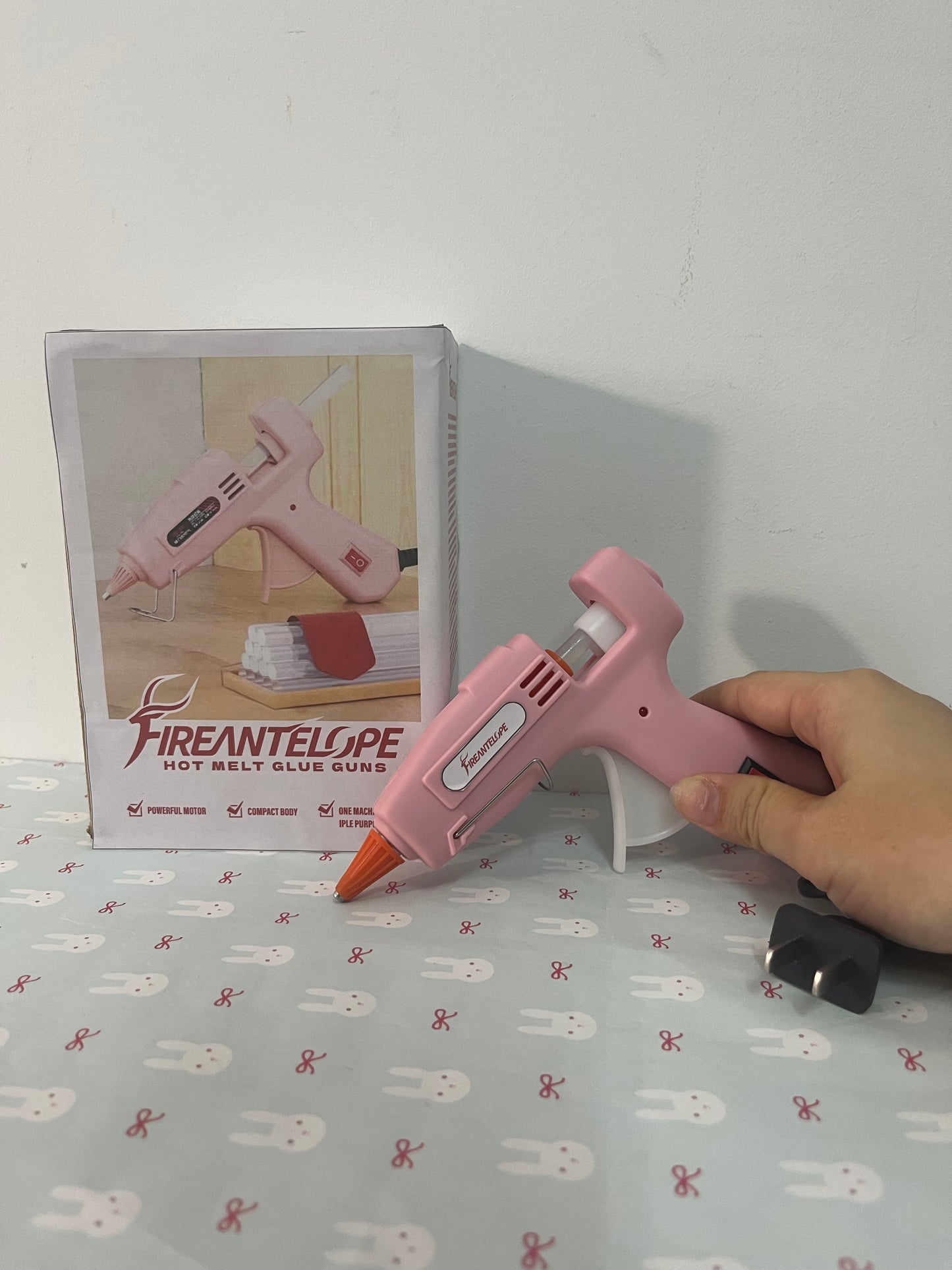 FIREANTELOPE Hot Glue Gun Kit with 40 Glue Sticks and Anti-Scalding Nozzles, Fast Preheating Mini Hot Melt Gun Set for Crafts, DIY Arts, Class Projects, School, Home Repairs - Multicolors