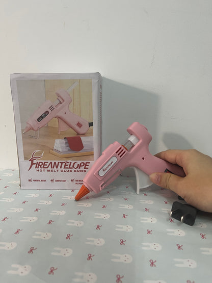 FIREANTELOPE Hot Glue Gun Kit with 40 Glue Sticks and Anti-Scalding Nozzles, Fast Preheating Mini Hot Melt Gun Set for Crafts, DIY Arts, Class Projects, School, Home Repairs - Multicolors