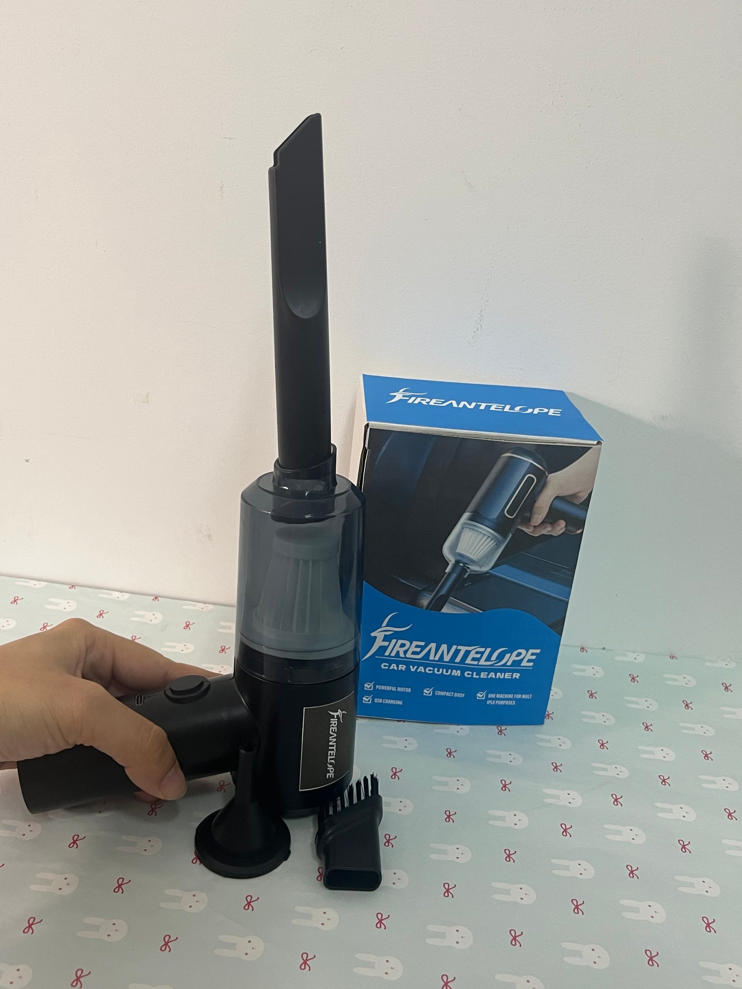 FIREANTELOPE Air Duster - Computer Vacuum Cleaner - for Keyboard Cleaning- Cordless Canned Air- Powerful - Energy-Efficient