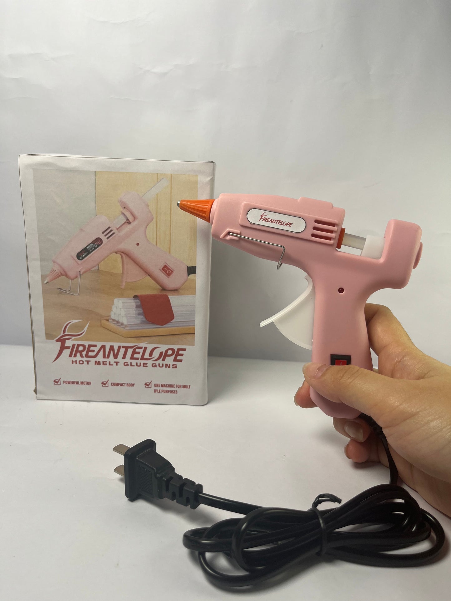 FIREANTELOPE Hot Glue Gun Kit with 40 Glue Sticks and Anti-Scalding Nozzles, Fast Preheating Mini Hot Melt Gun Set for Crafts, DIY Arts, Class Projects, School, Home Repairs - Multicolors