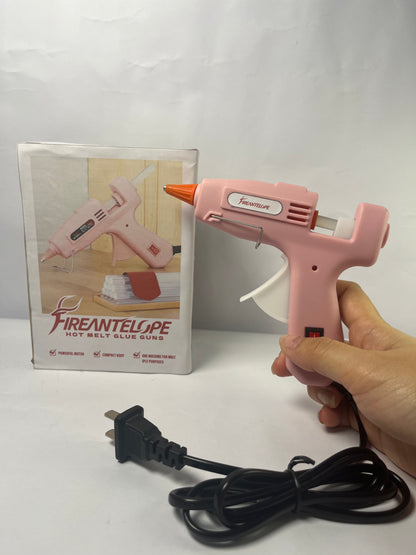 FIREANTELOPE Hot Glue Gun Kit with 40 Glue Sticks and Anti-Scalding Nozzles, Fast Preheating Mini Hot Melt Gun Set for Crafts, DIY Arts, Class Projects, School, Home Repairs - Multicolors