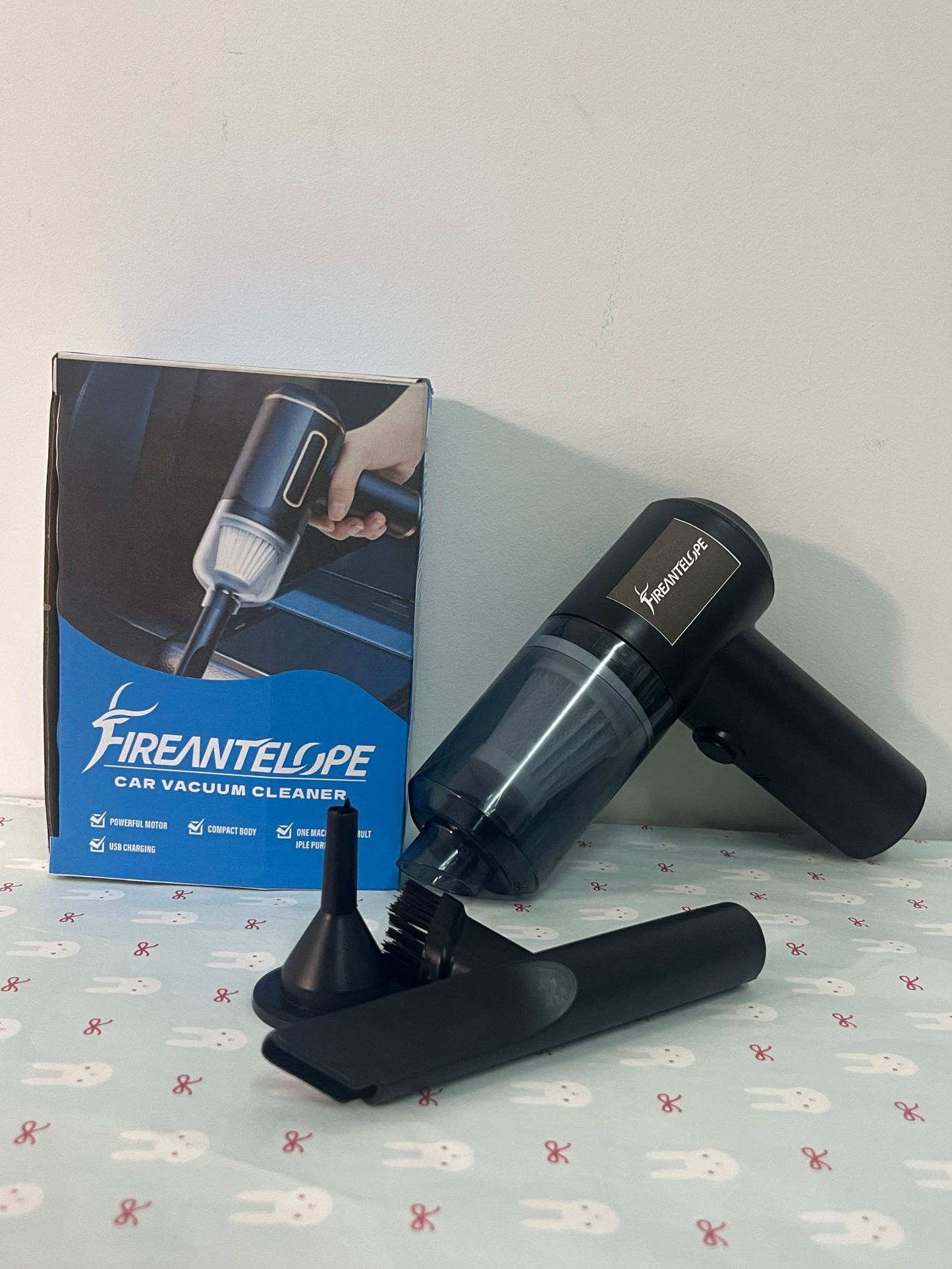 FIREANTELOPE Air Duster - Computer Vacuum Cleaner - for Keyboard Cleaning- Cordless Canned Air- Powerful - Energy-Efficient