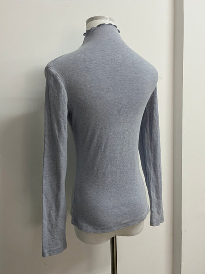 FIREMOTEL Women's High Neck Stretch Top Cotton,Slim Fitted Tight Casual Basic.Comfortable and stylish pieces.Your Wardrobe Essentials.
