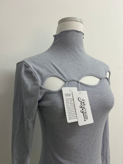FIREMOTEL Women's High Neck Stretch Top Cotton,Slim Fitted Tight Casual Basic.Comfortable and stylish pieces.Your Wardrobe Essentials.