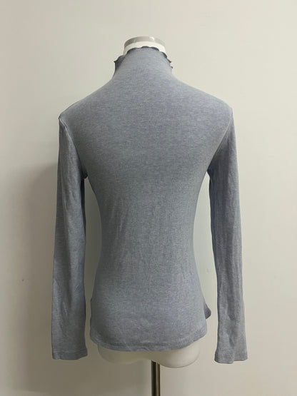 FIREMOTEL Women's High Neck Stretch Top Cotton,Slim Fitted Tight Casual Basic.Comfortable and stylish pieces.Your Wardrobe Essentials.