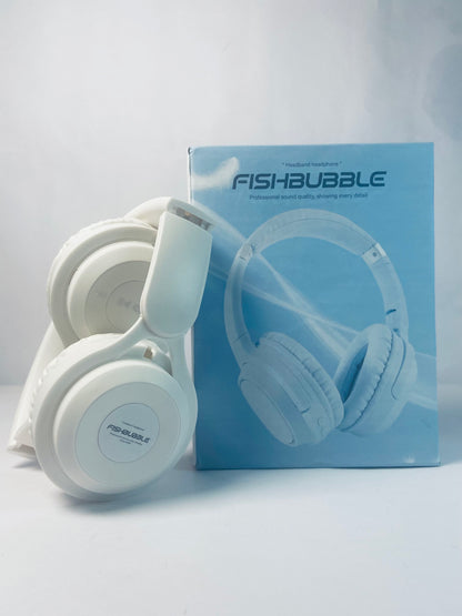 FISHBUBBLE Bluetooth Headphones Over Ear, Foldable Lightweight Wireless Headsets, HiFi Stereo, HD Microphone, 30H Playtime