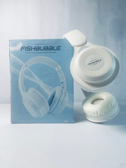 FISHBUBBLE Bluetooth Headphones Over Ear, Foldable Lightweight Wireless Headsets, HiFi Stereo, HD Microphone, 30H Playtime