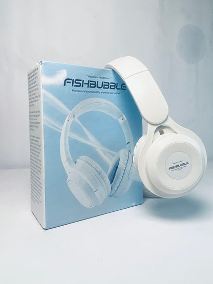 FISHBUBBLE Bluetooth Headphones Over Ear, Foldable Lightweight Wireless Headsets, HiFi Stereo, HD Microphone, 30H Playtime