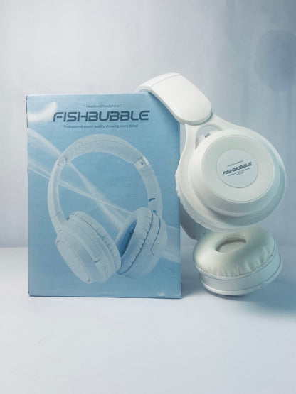 FISHBUBBLE Bluetooth Headphones Over Ear, Foldable Lightweight Wireless Headsets, HiFi Stereo, HD Microphone, 30H Playtime