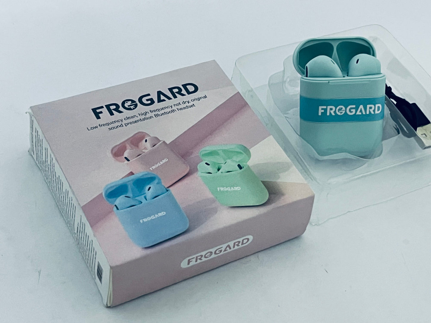 FROGARD Wireless Earbuds, Bluetooth Earbuds 5.4 Headphones LED Touch Screen with 5 EQ Modes, 48H Headphones Wireless Noise with ANC Noise Cancelling, Deep Bass Stereo for Laptop, Android/iOS, Pad