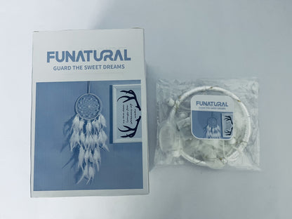 FUNATURAL Dream Catcher Creative Plume Dream Catcher Pendant Handwoven Ornament for Unique Wall Hanging Decor for Bedroom Living Room and Shop Premium Quality Craftsmanship