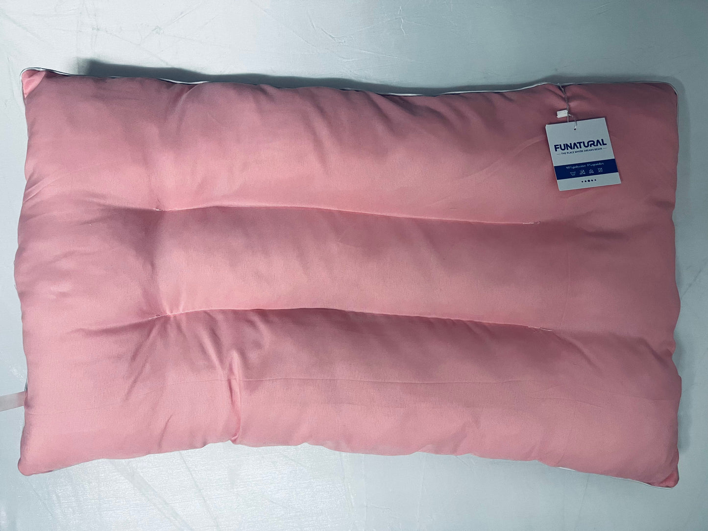 FUNATURAL Pillows Flat Pillows for Sleeping,Ultra Thin Bed Pillows Standard Size for Stomach and Side Sleeper 7D High Support 2.5 inch Height Slim Bed Pillow
