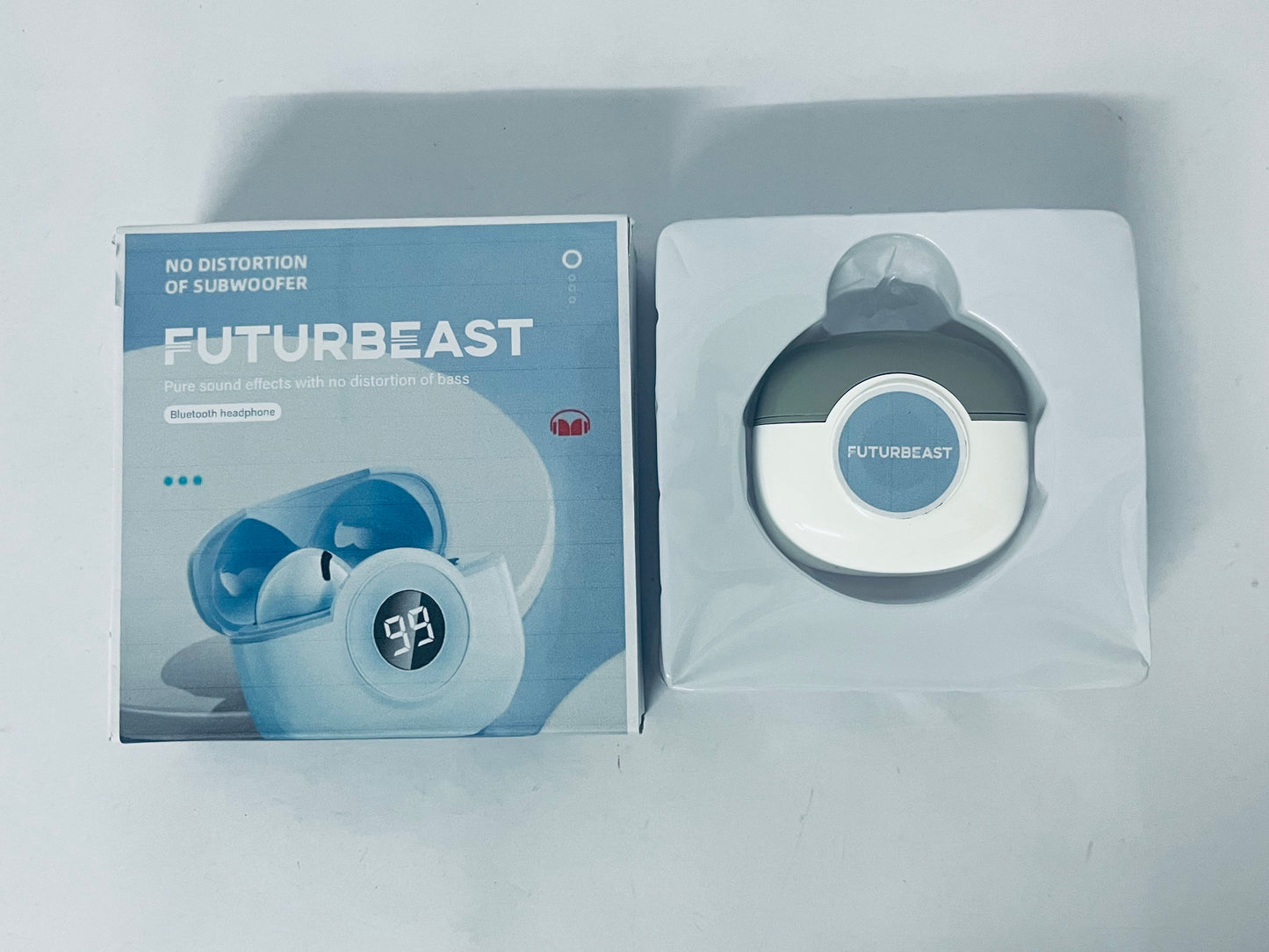 FUTURBEAST Wireless Earbuds, Bluetooth with Long Playtime, Waterproof Dustproof Mini True Earphone Touch Control Earphone for Fitness Sport Work Travel Gaming