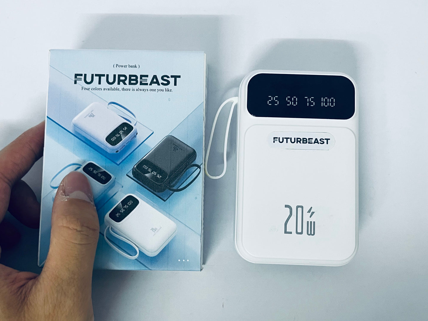 FUTURBEAST Portable Charger Power Bank Fast Charging Phone Charger Travel Battery Pack Slim Battery Bank with Smart LED Display