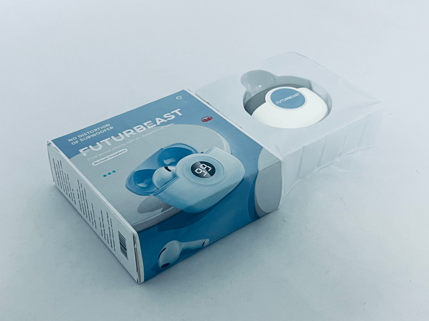 FUTURBEAST Wireless Earbuds, Bluetooth with Long Playtime, Waterproof Dustproof Mini True Earphone Touch Control Earphone for Fitness Sport Work Travel Gaming