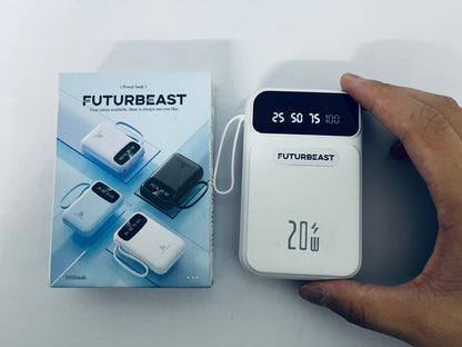 FUTURBEAST Portable Charger Power Bank Fast Charging Phone Charger Travel Battery Pack Slim Battery Bank with Smart LED Display