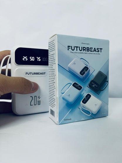 FUTURBEAST Portable Charger Power Bank Fast Charging Phone Charger Travel Battery Pack Slim Battery Bank with Smart LED Display