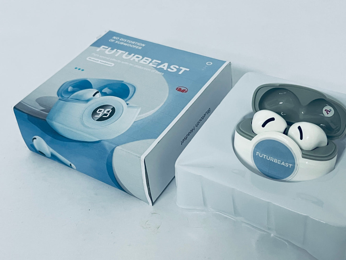 FUTURBEAST Wireless Earbuds, Bluetooth with Long Playtime, Waterproof Dustproof Mini True Earphone Touch Control Earphone for Fitness Sport Work Travel Gaming