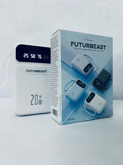 FUTURBEAST Portable Charger Power Bank Fast Charging Phone Charger Travel Battery Pack Slim Battery Bank with Smart LED Display